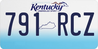 KY license plate 791RCZ
