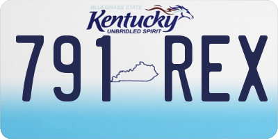 KY license plate 791REX