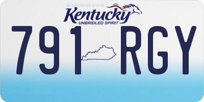 KY license plate 791RGY