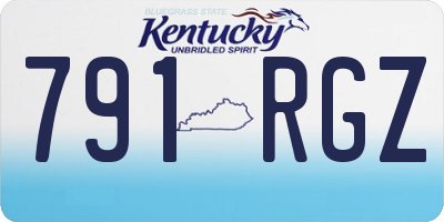 KY license plate 791RGZ