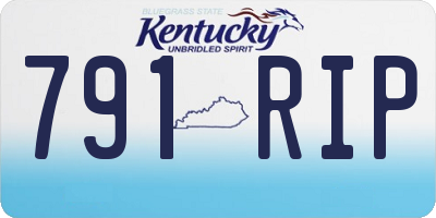 KY license plate 791RIP