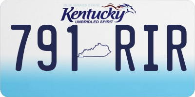 KY license plate 791RIR