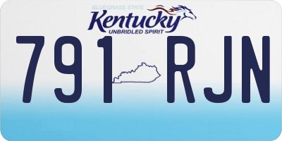 KY license plate 791RJN