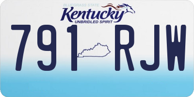 KY license plate 791RJW