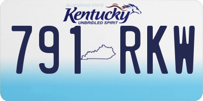 KY license plate 791RKW