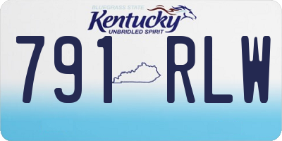 KY license plate 791RLW