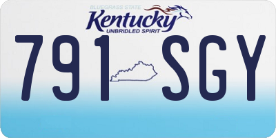 KY license plate 791SGY