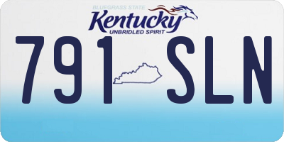 KY license plate 791SLN