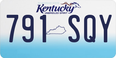 KY license plate 791SQY