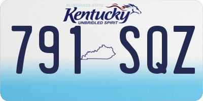 KY license plate 791SQZ