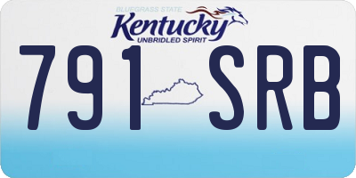KY license plate 791SRB