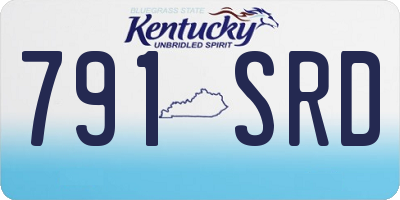 KY license plate 791SRD