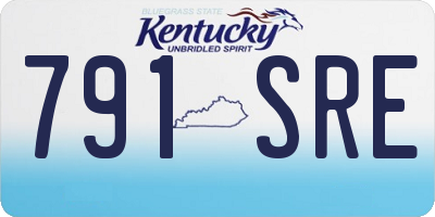 KY license plate 791SRE