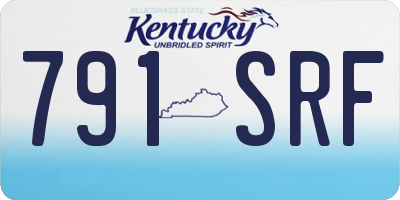 KY license plate 791SRF