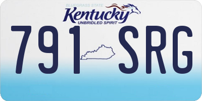 KY license plate 791SRG