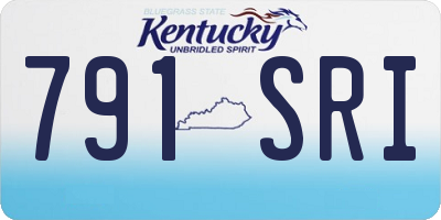 KY license plate 791SRI