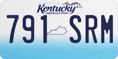 KY license plate 791SRM