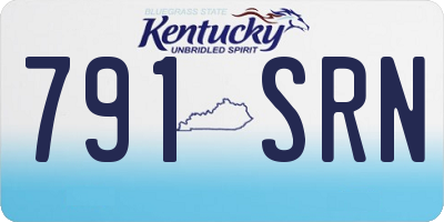 KY license plate 791SRN