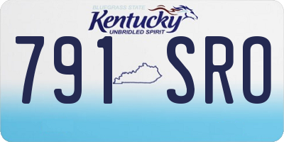 KY license plate 791SRO