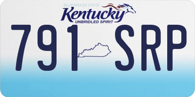KY license plate 791SRP