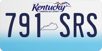 KY license plate 791SRS
