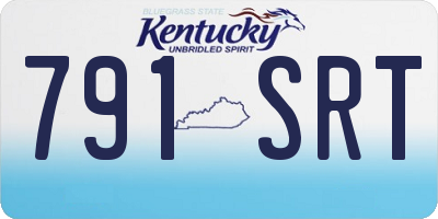 KY license plate 791SRT