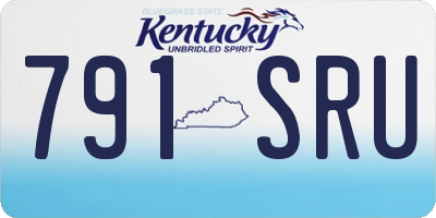 KY license plate 791SRU