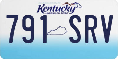 KY license plate 791SRV