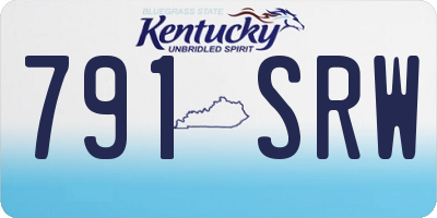 KY license plate 791SRW