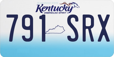 KY license plate 791SRX