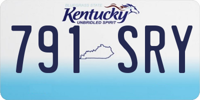KY license plate 791SRY