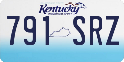 KY license plate 791SRZ
