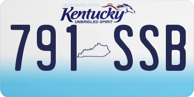 KY license plate 791SSB