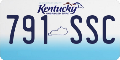 KY license plate 791SSC