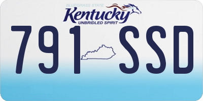 KY license plate 791SSD