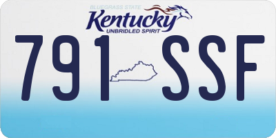KY license plate 791SSF