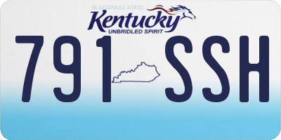 KY license plate 791SSH