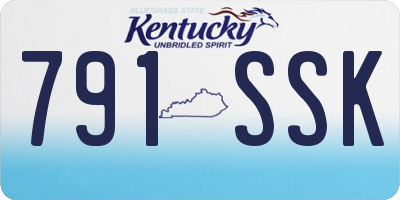 KY license plate 791SSK