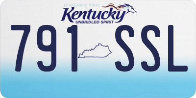 KY license plate 791SSL