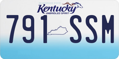KY license plate 791SSM