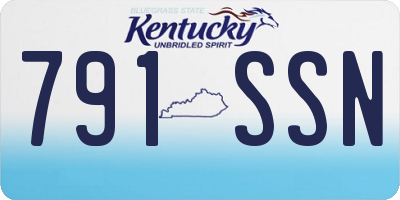 KY license plate 791SSN