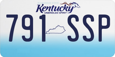 KY license plate 791SSP