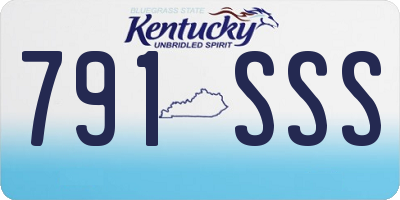 KY license plate 791SSS