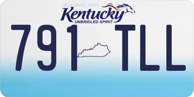 KY license plate 791TLL
