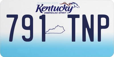 KY license plate 791TNP