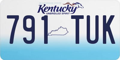 KY license plate 791TUK