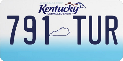 KY license plate 791TUR