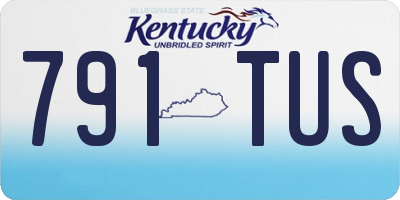 KY license plate 791TUS
