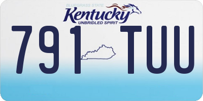 KY license plate 791TUU