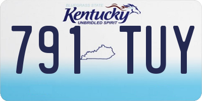 KY license plate 791TUY